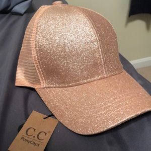 COPY - Brand new rose gold glitter hat